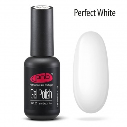 Гель-лак PNB Perfect White (белоснежно-белый плотный)